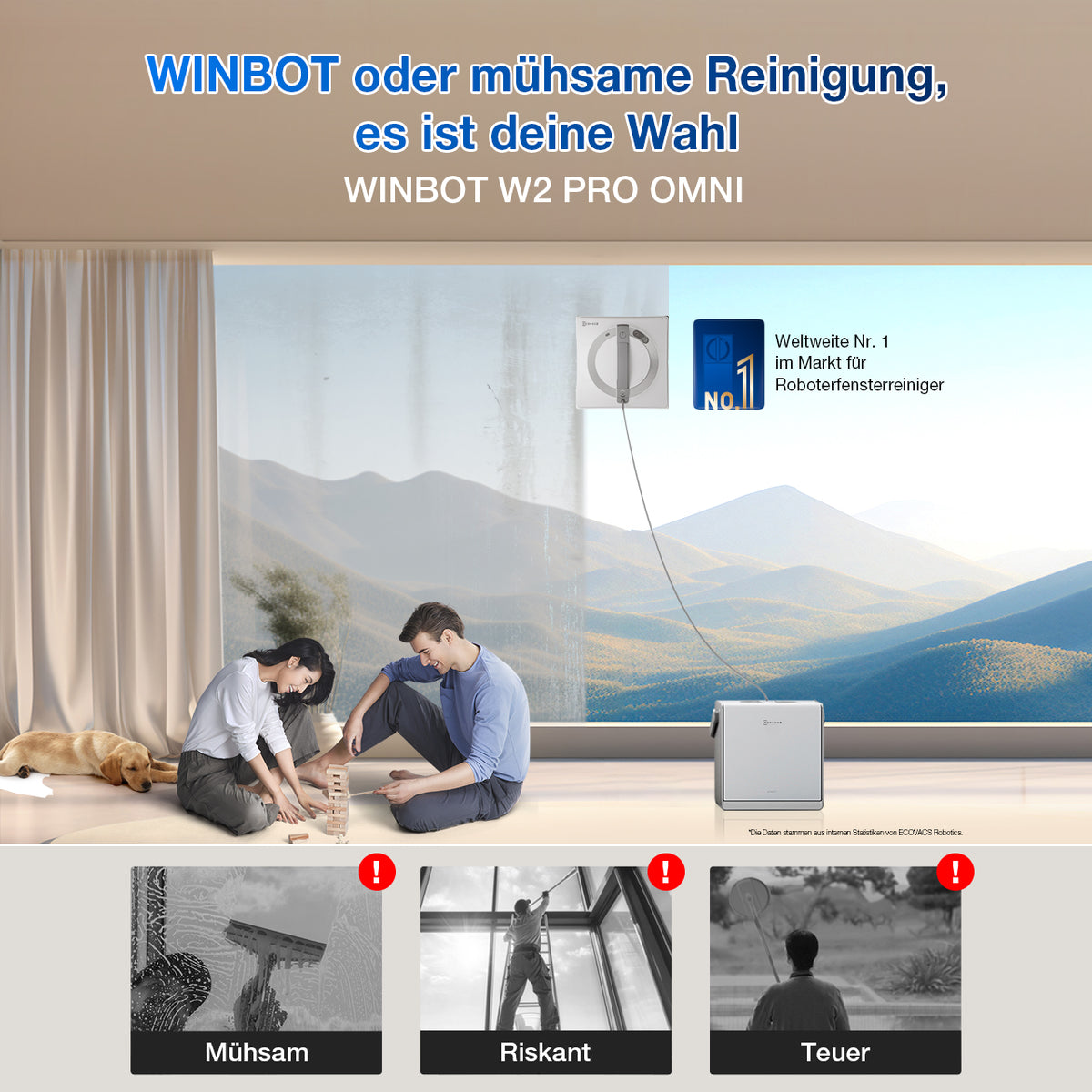 Ecovacs Fensterreiniger W2 Pro Omni