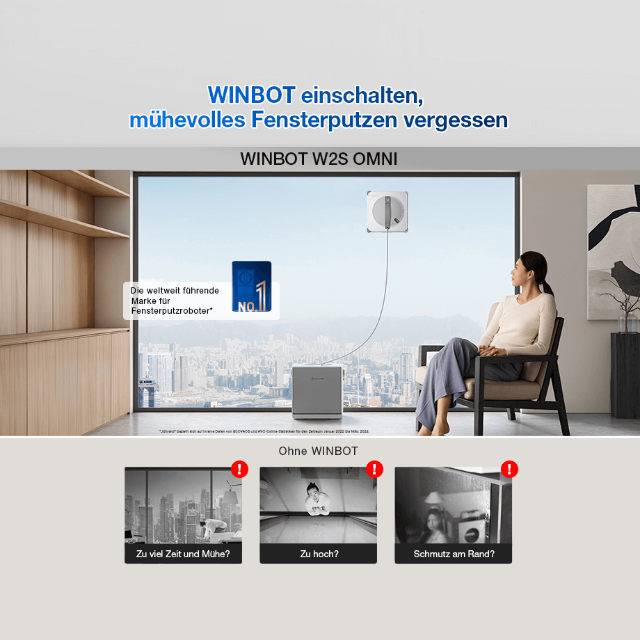 Ecovacs Fensterreiniger W2S Omni