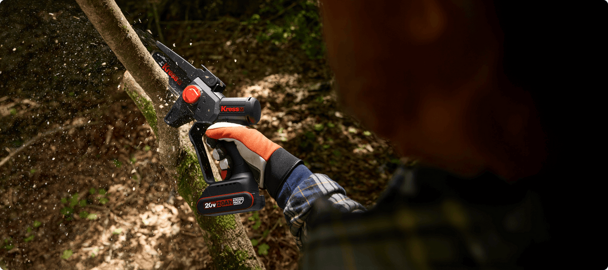 Kress 20 V 12 cm bürstenlose Einhand-Astsäge (KG343E)