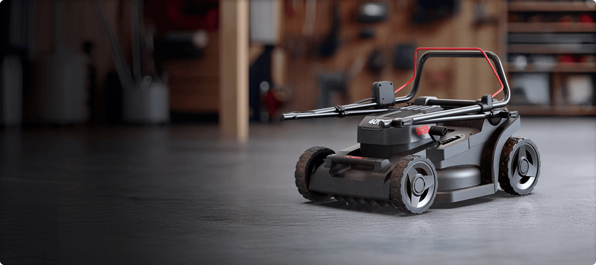 Kress 2×20 V 41 cm bürstenloser Akku-Rasenmäher ohne Antrieb (KG748)