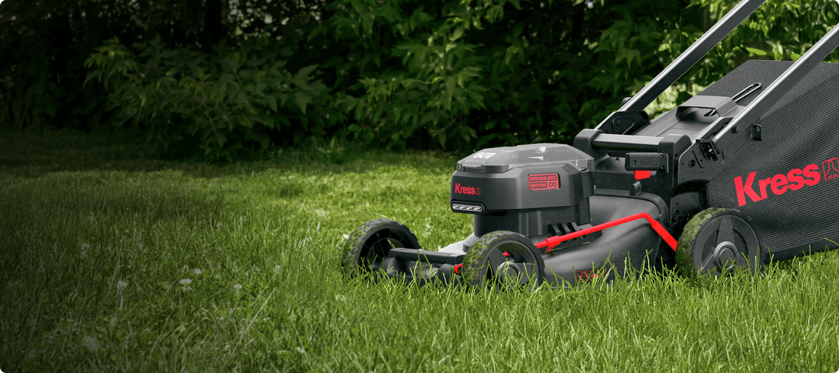 Kress 60 V 46 cm bürstenloser Rasenmäher ohne Antrieb (KG756E)