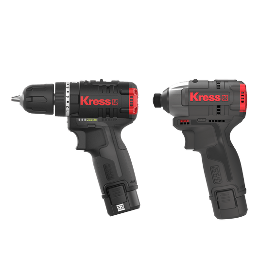 Kress 12 V Combo-Set Schlagbohrschrauber 40 Nm + Schlagschrauber 140 Nm (KUG02)